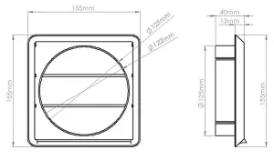 125mm Beige Gravity Outlet Vent (5" Spigot)