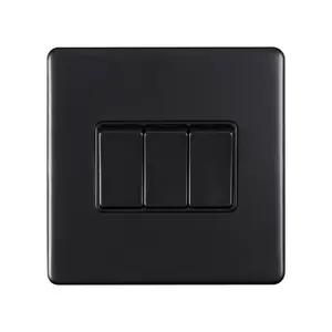 Wall Mounted Light Switch Matt Black