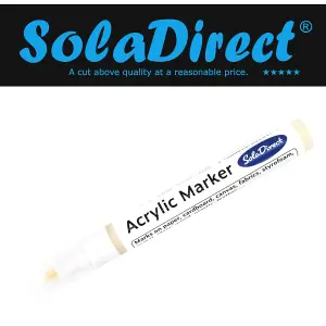 Acrylic Paint Marker Pen Permanent for Stone Leather Fabric Plastic (White)