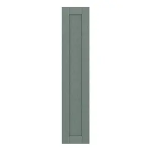 GoodHome Alpinia Matt green wood effect Shaker Tall larder Cabinet door (W)300mm (H)1467mm (T)18mm