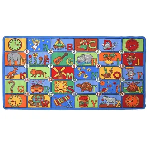 Alphabet Play Mat Nursery Play Room Non Slip Rug - 133x200cm