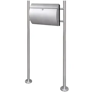 120cm x 50cm Stainless Steel Post Mounted Letter Box