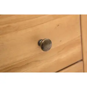 Lugo 2 Drawer Petite Bedside Table Brass Knob