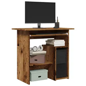 Berkfield Desk Old Wood 80x45x74 cm Engineered Wood