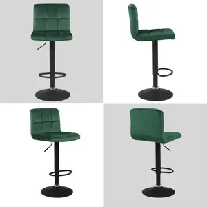 Paynter Swivel Adjustable Height Stool (Set of 2) Dark Green