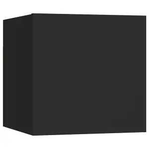 Berkfield Wall Mounted TV Cabinets 2 pcs Black 30.5x30x30 cm