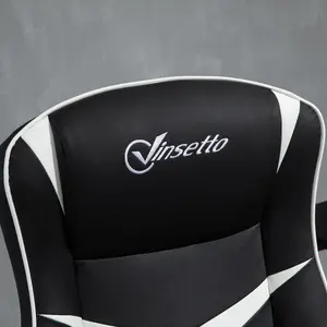 Vinsetto Racing Office Chair PVC Leather Computer Gaming Height Adjustable