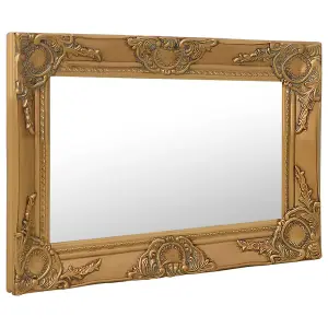 Berkfield Wall Mirror Baroque Style 60x40 cm Gold