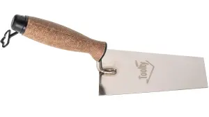 Toolty Bucket Trowel with Cork Handle 150mm Stainless Steel for Scooping and Scraping Mortar Cement Plaster Masonry Brickwork