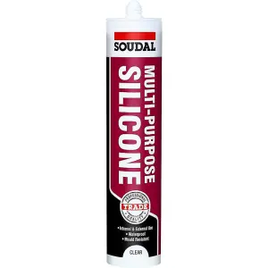 Soudal Multi Purpose Silicone Sealant, Clear 270ml