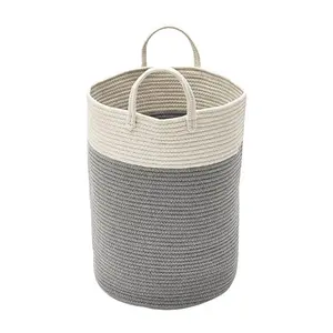 Fabric Laundry Hamper with Handles Grey / 59" H x 50" W x 50" D