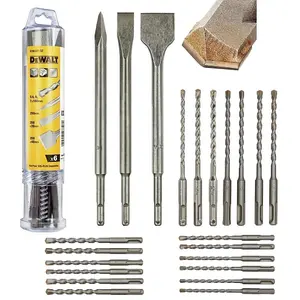 Dewalt 22 Piece SDS+ Flat Chisels Spade + Point + Carbide Drill Bit Set SDS PLUS