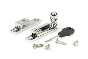 From The Anvil Polished Chrome Mushroom Quadrant Fastener - Narrow