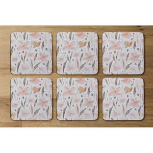 Square 6 Piece Coaster Set (Set of 6)