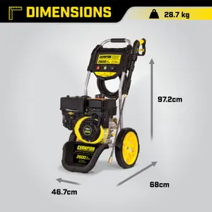 Champion Petrol Pressure Washer 179 Bar (2600 PSI) 8.3 LPM