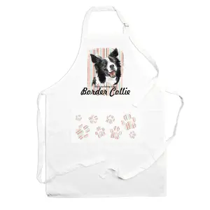 Purely Home Border Collie Apron - Novelty Kitchen Gift for Dog Lovers