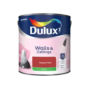 Dulux Walls & ceilings Pepper red Silk Emulsion paint, 2.5L