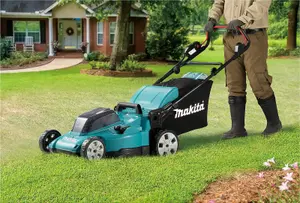 Makita DLM480Z Twin 18v / 36v LXT Cordless 48cm Cut Lawn Mower Brushless 2 x 5ah