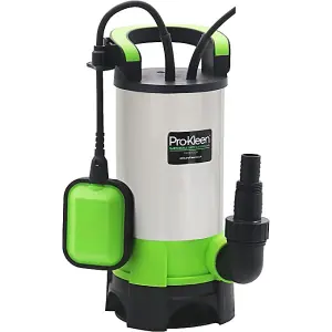 Pro-Kleen Submersible Water Pump Electric 1100W Stainless Steel with 5m Heavy Duty Hose