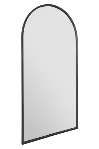 MirrorOutlet Arcus - Black Framed Full Length  Arched Leaner / Wall Mirror 71" X 35" (180CM X 90CM)