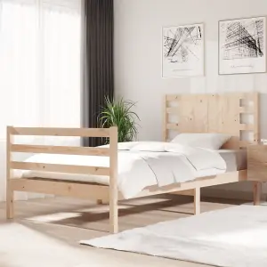 Berkfield Bed Frame Solid Wood Pine 90x200 cm