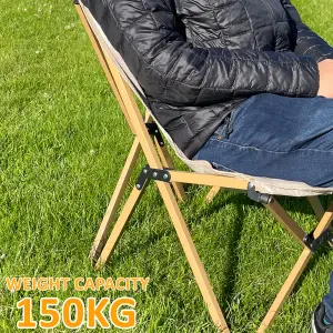 Folding Camping Chair  Portable Canvas Butterfly Chair for Adults Up to 150kg