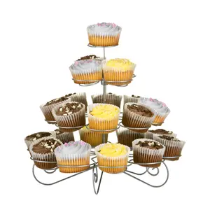 Maison by Premier 4 Tier Silver Wire 23 Cups Cupcake Stand