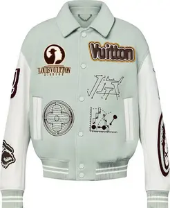 Louis Vuitton® - Varsity Leather Blouson - Aqua - Men - Size: 52 - Luxury