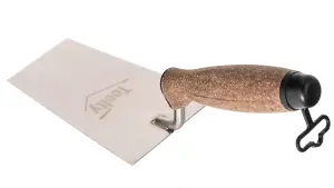 Toolty Bucket Trowel with Cork Handle 140mm Stainless Steel for Scooping and Scraping Mortar Cement Plaster Masonry Brickwork