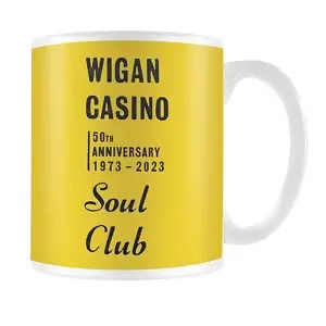 Wigan Casino Keep The Faith Soul Club 50th Anniversary Mug Yellow/Black/White (One Size)