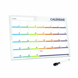 Calendar Fridge Planner Magnetic Monthly Planner Whiteboard with Marker A3