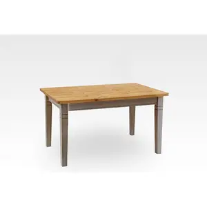 Kelly Solid Wood Dining Table Grey/Leach-coloured / H78 x L90 x W160cm