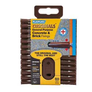 Plasplugs Original Heavy Duty Fixings (Pack of 50) - XMS24PLUG4