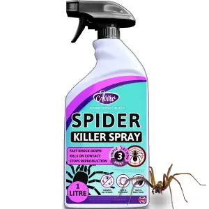 Aviro Spider Repellent - Fast Acting Spider Killer Spray For Immediate Control Against Spiders & Crawling Insects. 1 Litre