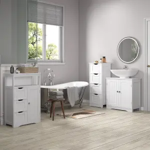 MCC Direct Bathroom Storage Cabinet with 3 Drawers - Dakota White