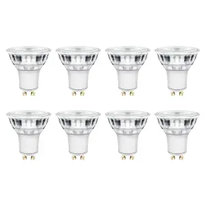 Diall 3.6W 345lm Clear Reflector spot Warm white LED Light bulb, Pack of 8