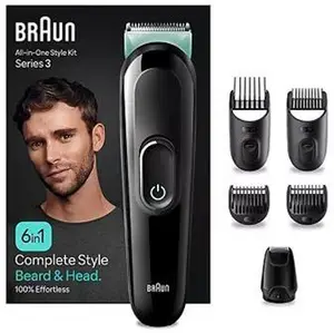 Braun All-In-One Style Kit Series 3 Mgk3411, 6-In1 Everyday Grooming Kit For Men