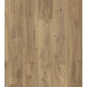 PACK OF 20 (Total 20 Units) - Medium Oak 12mm Thick Laminate Flooring (29.6m2 Coverage)