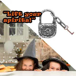 Halloween Decoration Lock, Chain & Key Halloween Party, Trick or Treat  Silver