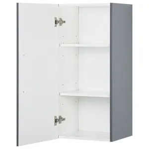 3-Shelf Wall Mounted Bathroom Cabinet Grey BILBAO