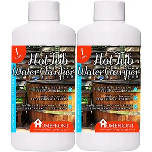 Homefront Hot Tub Water Clarifier - Transforms Dull & Cloudy Water Hot Tubs, Spas and Pools 2L