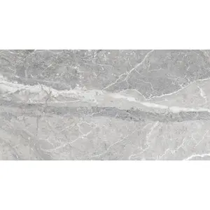 Berlin Stone Effect Ceramic Tile 30 x 60cm / Light Grey