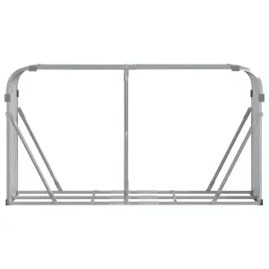 Log Holder Silver 180x45x100 cm Galvanised Steel