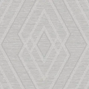 Superfresco Interlink Geometric Light Grey/Silver Wallpaper