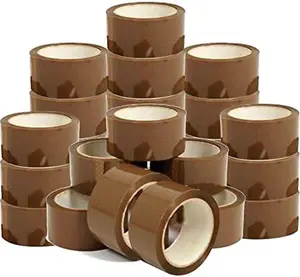 Pack Of 72 Tapes 48mm X 132m Brown Packing Tape Parcel Packaging Stationary Buff Carton Sealer