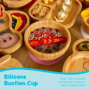 Tiny Dining - Children's Bamboo Suction Unicorn Plate - White