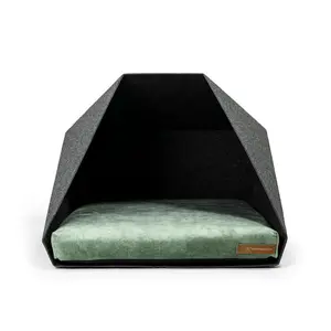 Polyester Pet Bed Dark Grey/Green