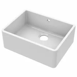 LSC Butler 595 1.0 Bowl Fireclay Ceramic Kitchen Sink & Chrome Waste