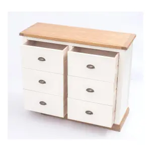 Tropea 6 Drawer Chest of Drawers Brass Cup Handle