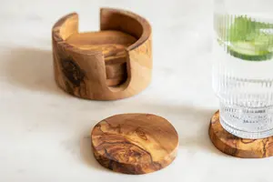 Maison by Premier Kora Olive Wood Coaster